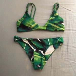 Zaful Palm Leaf Bikini